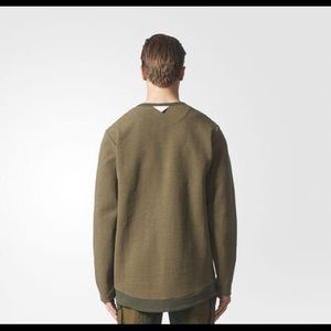 men/'s adidas originals white mountaineering trace olive color tee bq4116